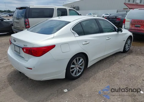 2014 Infiniti Q50 Hybrid Premium from USA, damaged, VIN JN1AV7AP7EM690553